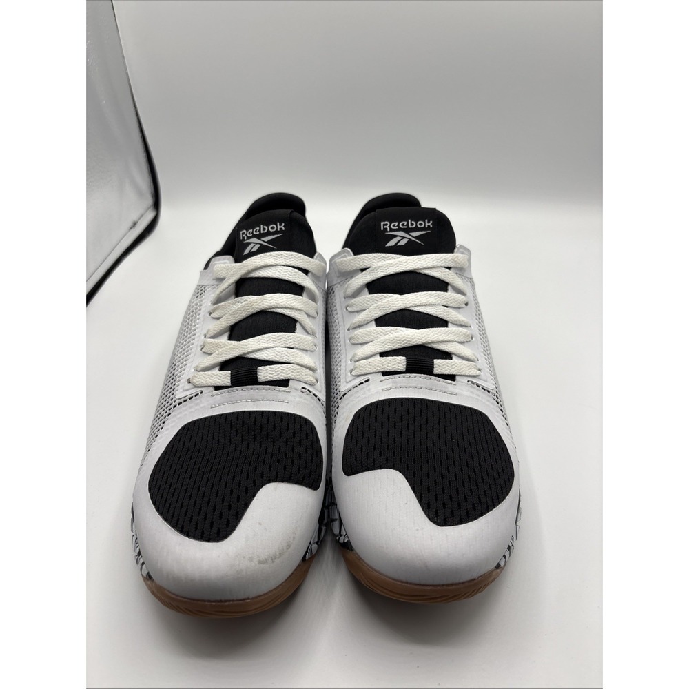 Reebok Flashfilm Training shoes Women's Size 10/Mens Size 8.5 White Black - Picture 2 of 5